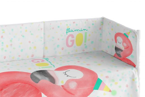 Protector Cuna bebe Flamingo Dreams