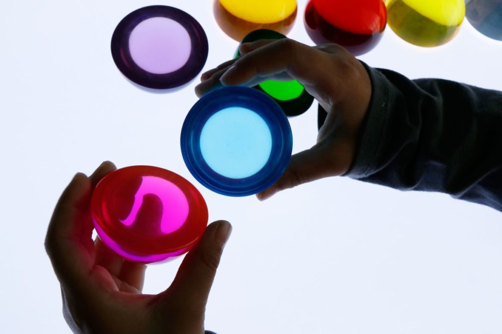 Semiesferas mesa luz para niños