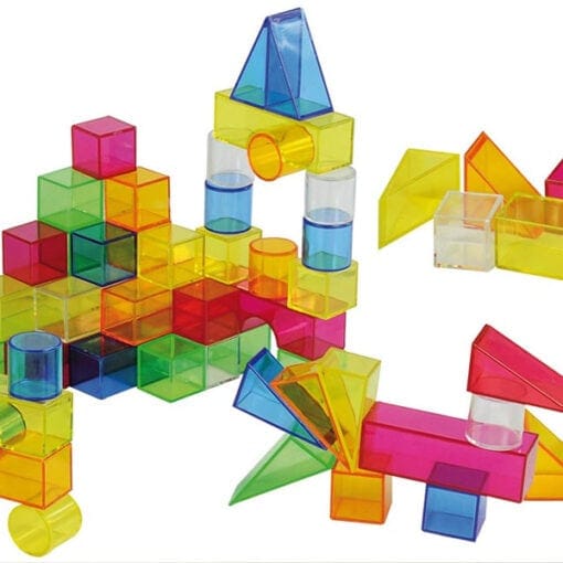 Bloques construcción translúcidos mesa luz para niños