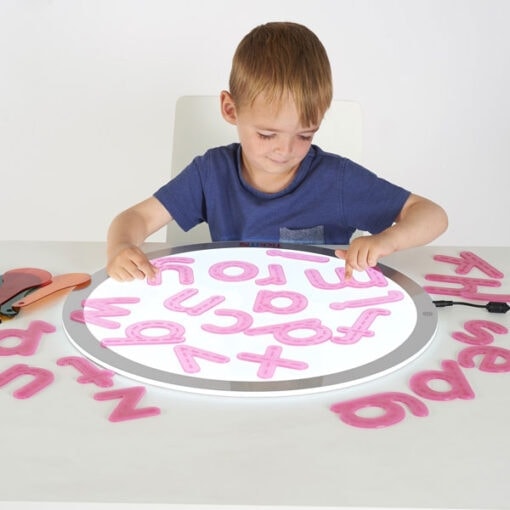 Letras silicona trazo mesa luz para niños