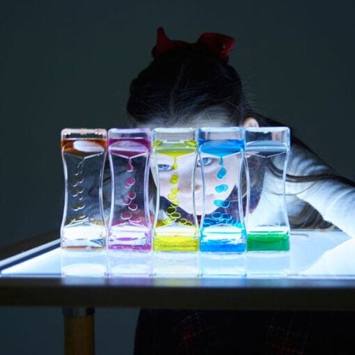 Tubos sensoriales mesa luz para niños