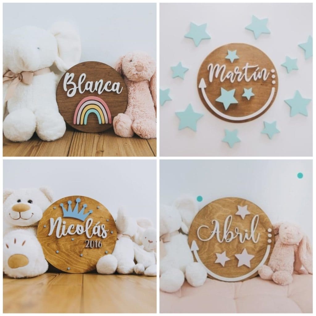 Círculos bebé personalizados: algunos ejemplos