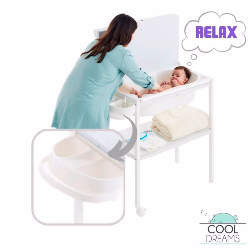cambiador bebe con jabonera para bañera