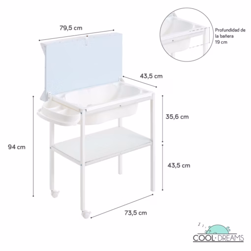 medidas cambiador bebe madera