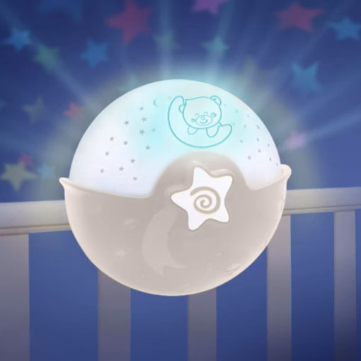 Lámpara proyector cuna Infantino modo estrellas en tienda Cool Dreams